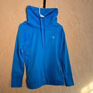 Champion Powertrain Duofold Warm CTRL Women’s Small Blue Cowl Neck Pullover 213